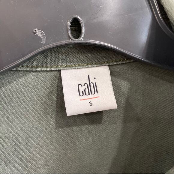 CAbi Green Utility Cotton Jacket Small Minimalist Military Style Streetwear - Picture 8 of 9